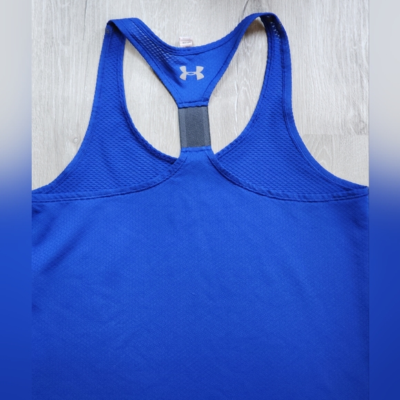 Under Armour Tops Under Armour Heatgear Run Mesh Racerback Tank Sz Small Royal Blue Poshmark
